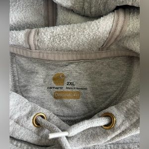 Gray 2x l carhartt hoodie (like new)